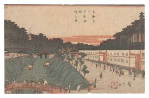 東都名所 芝赤羽根増上寺 / 広重初代