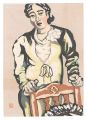 Woman Leaning on a Chair