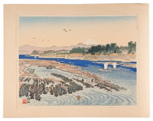定方塊石「浜名湖弁天島と富士」