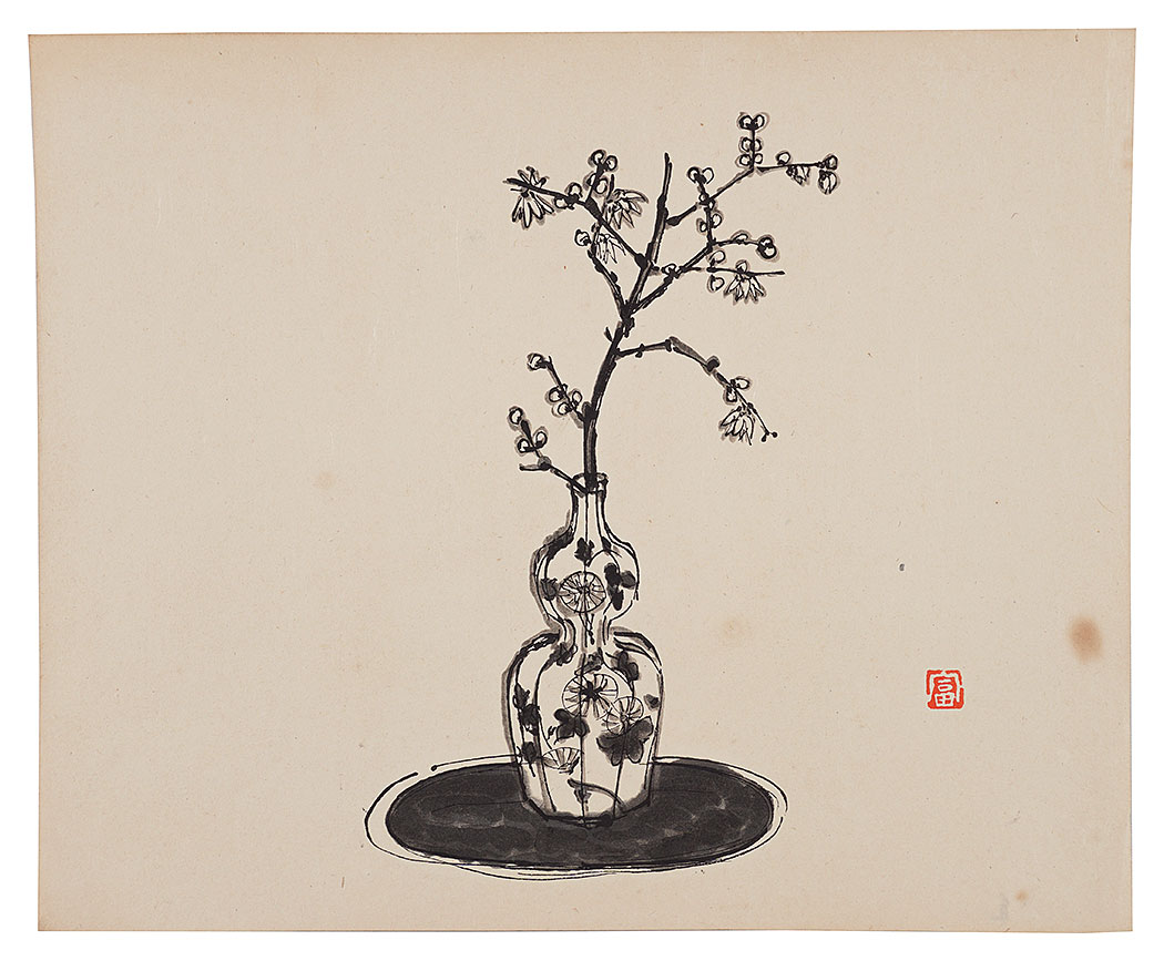 富本憲吉「陶画集より　蝋梅」