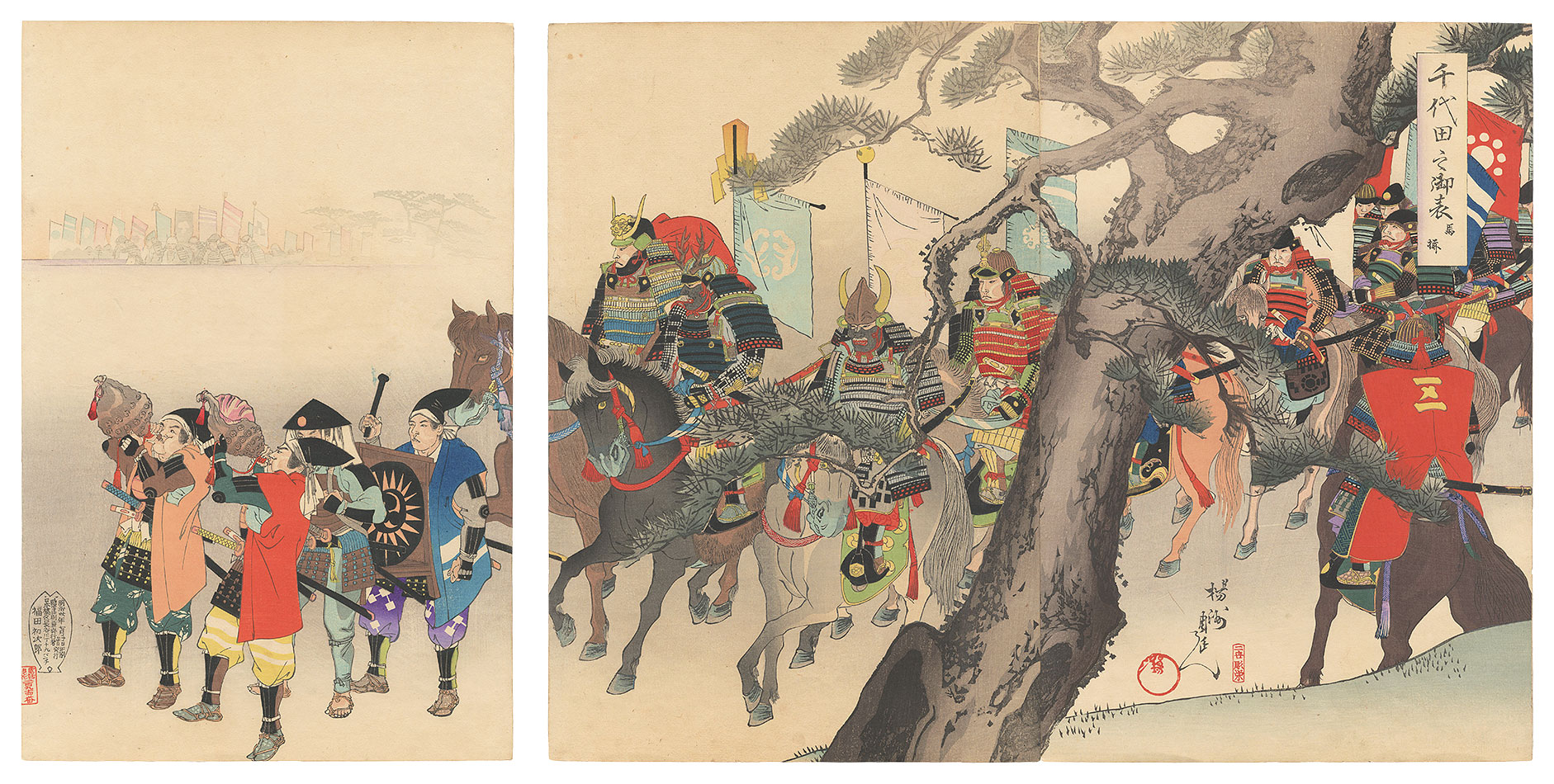 周延「千代田之御表　馬揃」