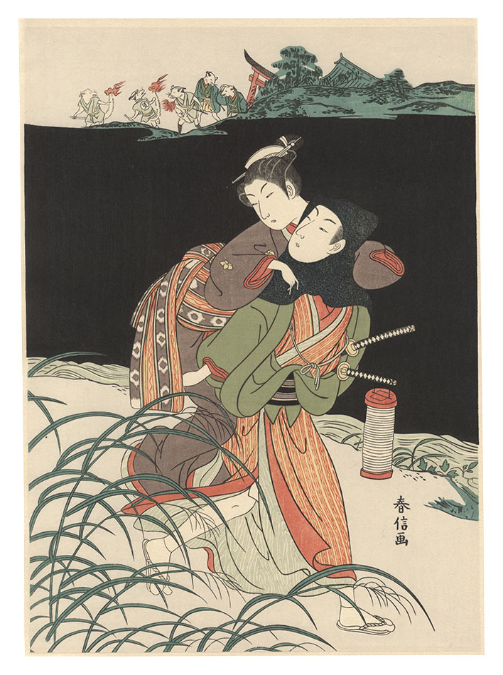 Harunobu “Elopement of osen and her lover【Reproduction】	”