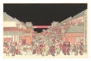 浮絵堺町葺屋町顔見世夜芝居之図【復刻版】　／　豊春