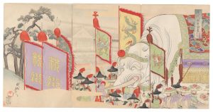 Chikanobu / Chiyoda Outer Palace / Viewing the Sanno Festival [千代田之御表　山王祭礼上覧]