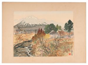 定方塊石「福泉寺と富士」