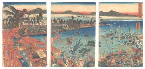 宇治川大合戦図　／　芳虎