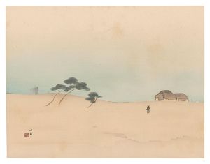 須磨の残月　／　竹内栖鳳