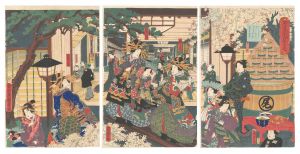 新よし原仮宅 尾張屋彦太郎繁栄図 / 国貞二代