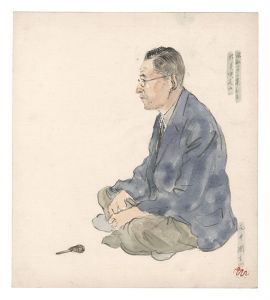 自筆画色紙　／　向井潤吉
