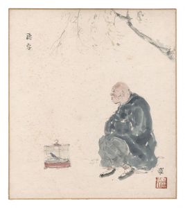 自筆画色紙　／　向井潤吉
