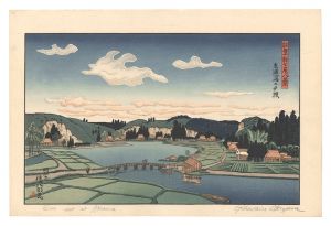 能登新七尾八景　赤浦潟の夕照　／　奥山儀八郎