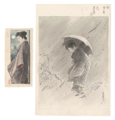鰭崎英朋「自筆画稿」