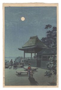 土屋光逸「石山寺の秋月」