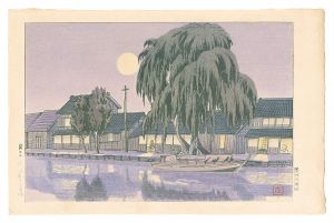 月の土浦　／　石渡江逸（庄一郎）