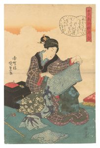 女子教訓狂歌合　／　国貞初代