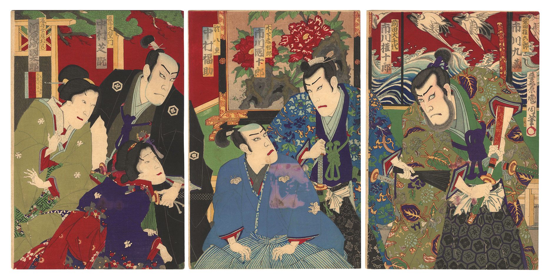 Kunichika “Kabuki Play: Tane-hisago Shinsho Taikoki”