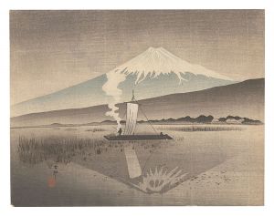 小原古邨（祥邨）「逆さ富士（仮題）」