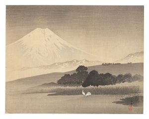小原古邨（祥邨）「富士（仮題）」