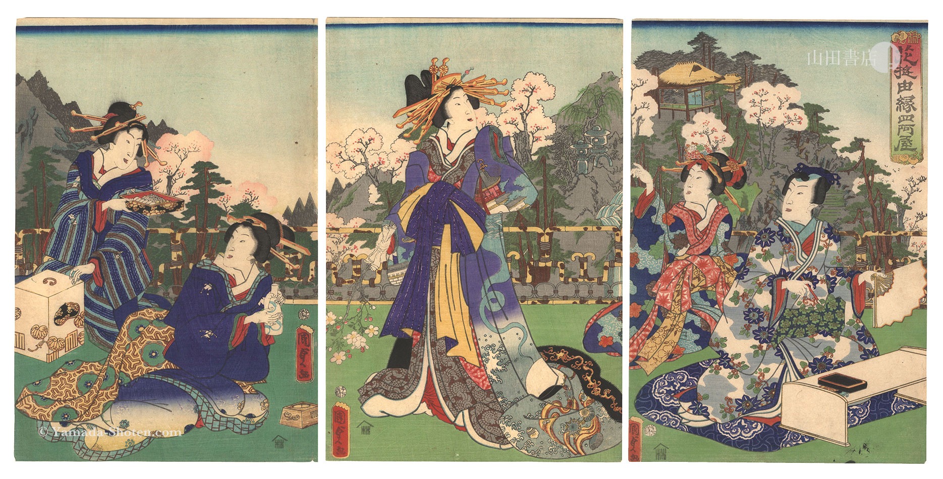 国貞二代「花遊由縁四阿屋」