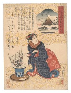 浪花風俗浮連歌美人合之内　東御堂の暁雪　／　貞信初代