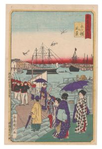 東京名所之内　永代橋風景　／　国利