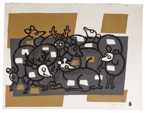 <strong>Tokuriki Tomikichiro</strong><br>Herd of Deer
