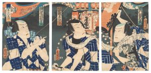 Actors Visiting the Temple Early in the Morning / Kunichika
