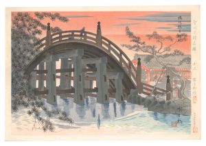 Holy Historical Sites / No. 15： Sunset of Setsu Sumiyoshi-Jinja / Tokuriki Tomikichiro