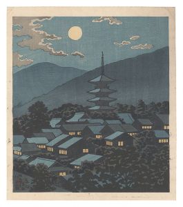浅野竹二「京洛名所　東山月」