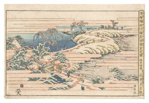 国虎「浮絵 隅田川梅若宮雪見之図」