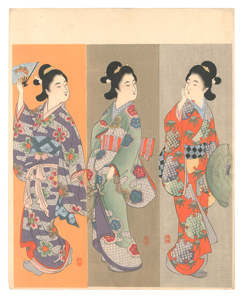 中山秋湖「三美人（仮題）」