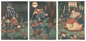芳員「義経鞍馬山図」
