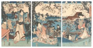 Snow, Moon, and Flowers / Flowers / Toyokuni III