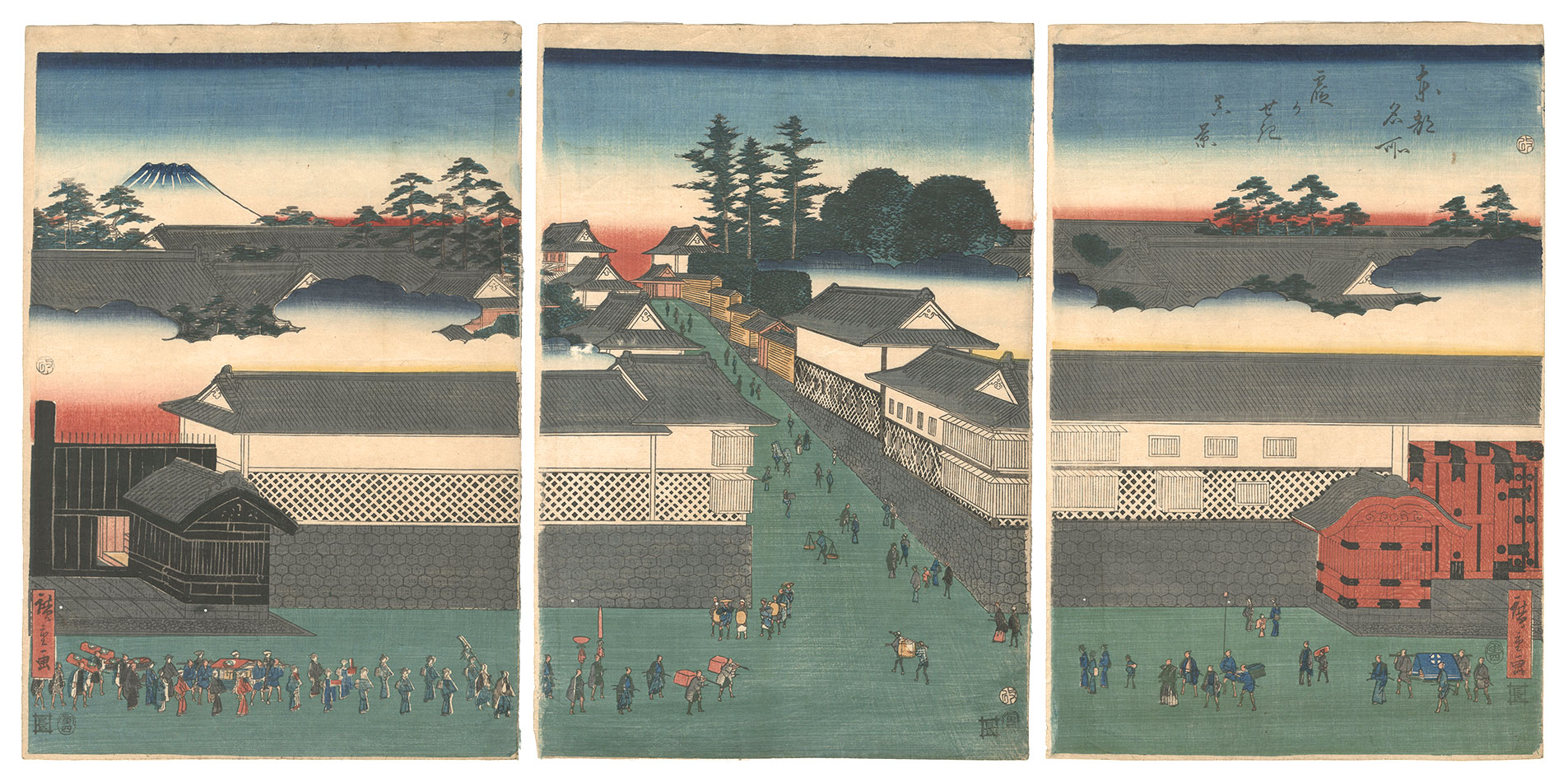 Hiroshige I “Famous Place in the Eastern Capital: True View of Kasumigaseki”