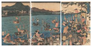 芳虎「寿永三年正月十六日宇治川大合戦ノ図」