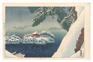 <strong>Okuyama Gihachiro</strong><br>Snow at Godaido Hall, Matsushi......