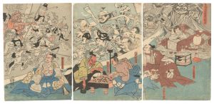 The Earth Spider Generates Monsters at the Mansion of Lord Minamoto Yorimitsu / Kuniyoshi