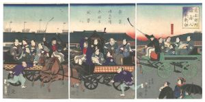 Parody of  Famous Merchants on Carriages / Kuniteru II