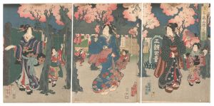 <strong>Kunisada II</strong><br>The Inner Precincts at Asakusa......