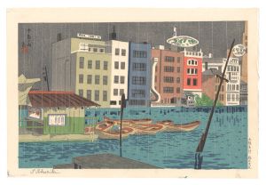 大阪名所　中島の雨