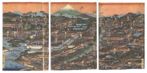芳綱「江戸町並火消し之図」