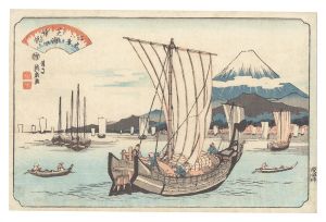 江戸八景　芝浦の帰帆　／　英泉