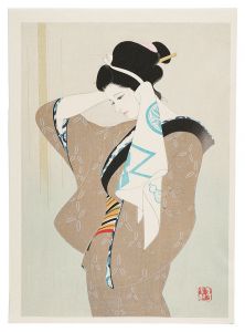 湯上り　／　岩田専太郎