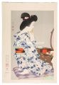 Summer Robe with Iris Pattern【......