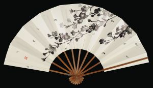 自筆扇子　桜　／　中千尋