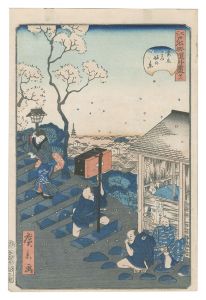 広景「江戸名所道外尽　二十八 妻恋こみ坂の景」