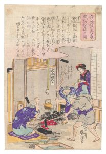 衣喰住之内家職幼絵解之図　第一 　／　国輝二代