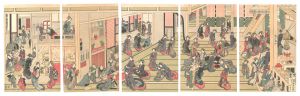 New Year's Day at the Ogiya Brothel, Yoshiwara【Reproduction】 / Hokusai
