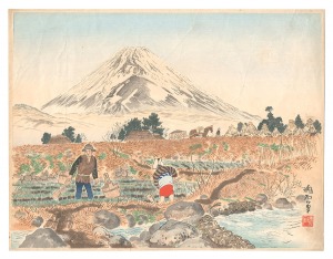 佐野村と富士　／　定方塊石