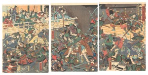 The Great Battle of the Night Attack at Horikawa / Yoshitora